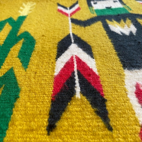 Navajo Yei Woven Vintage Wall Hanging Rug - Picture 6 of 12